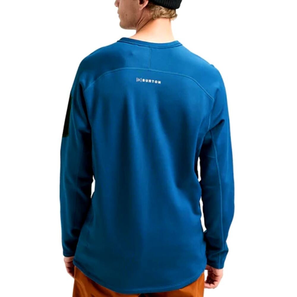 Burton [ak] Blue Teal Baker Stretch Crewneck Fleece Sweatshirt Size XXL - Picture 2 of 11